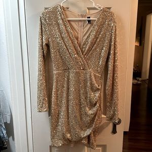 Gold Sequins New Years Dress
